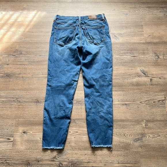 Madewell Jeans 9” MId Rise Skinny Jeans Button Fly Size 28 EUC Raw Hem Stretchy - Picture 9 of 10